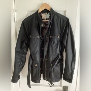 Cool! Black waxed canvas utility jacket